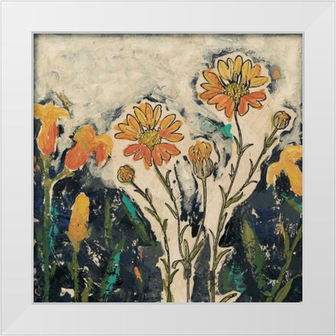 Floral Cutout II White Modern Wood Framed Art Print by Meagher, Megan