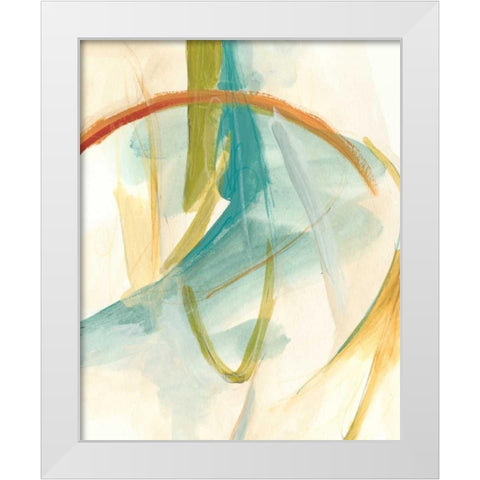 Vertigo I White Modern Wood Framed Art Print by Vess, June Erica