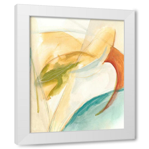 Vertigo II White Modern Wood Framed Art Print by Vess, June Erica