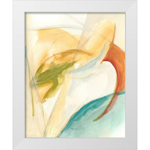 Vertigo II White Modern Wood Framed Art Print by Vess, June Erica