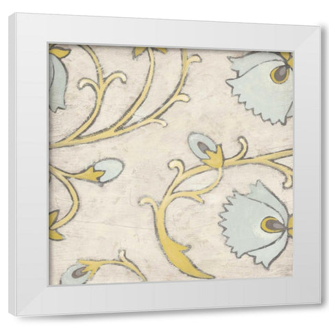 Spa Floral Fresco IV White Modern Wood Framed Art Print by Vess, June Erica