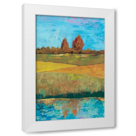 Impressionist Meadow I White Modern Wood Framed Art Print by Altug, Mehmet