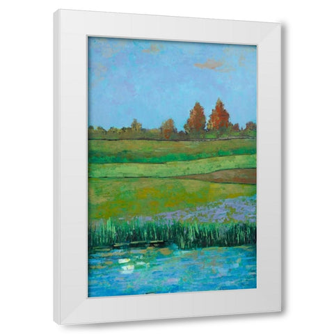 Impressionist Meadow II White Modern Wood Framed Art Print by Altug, Mehmet