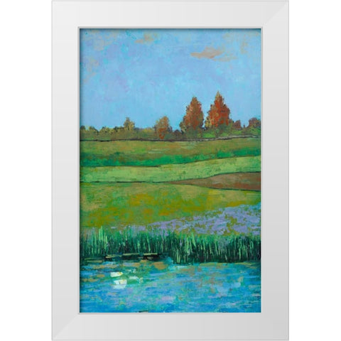 Impressionist Meadow II White Modern Wood Framed Art Print by Altug, Mehmet
