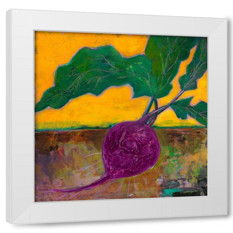 Veggie Garden V White Modern Wood Framed Art Print by Altug, Mehmet