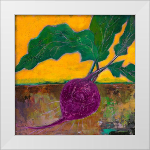 Veggie Garden V White Modern Wood Framed Art Print by Altug, Mehmet