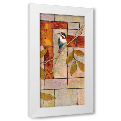 Textured Bird Panel II White Modern Wood Framed Art Print by Altug, Mehmet