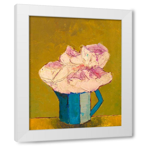 Graphic Vase of Flowers I White Modern Wood Framed Art Print by Altug, Mehmet