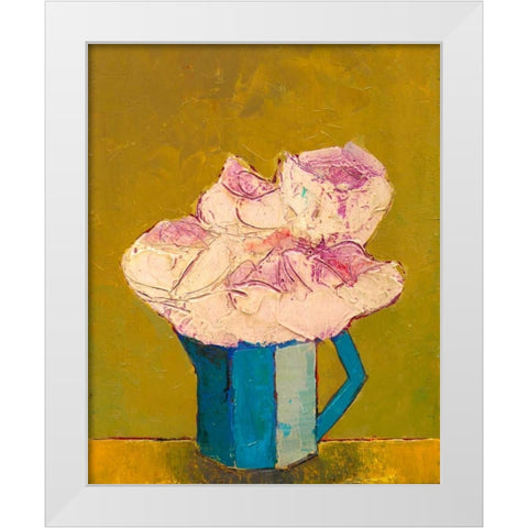 Graphic Vase of Flowers I White Modern Wood Framed Art Print by Altug, Mehmet