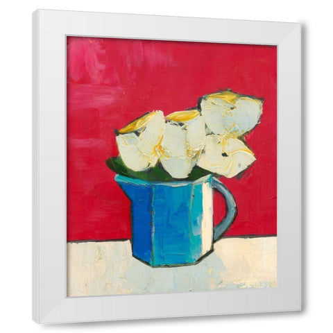 Graphic Vase of Flowers II White Modern Wood Framed Art Print by Altug, Mehmet