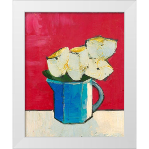 Graphic Vase of Flowers II White Modern Wood Framed Art Print by Altug, Mehmet