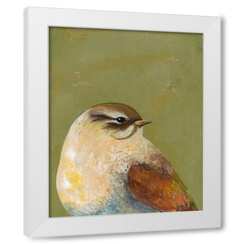 Bird Portrait I White Modern Wood Framed Art Print by Altug, Mehmet