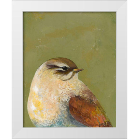 Bird Portrait I White Modern Wood Framed Art Print by Altug, Mehmet