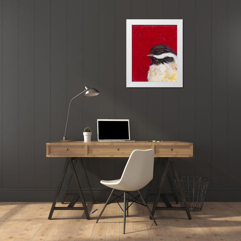 Bird Portrait II White Modern Wood Framed Art Print by Altug, Mehmet