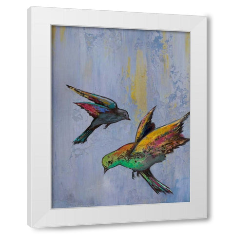 Bright Wings II White Modern Wood Framed Art Print by Altug, Mehmet