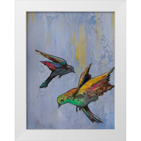 Bright Wings II White Modern Wood Framed Art Print by Altug, Mehmet