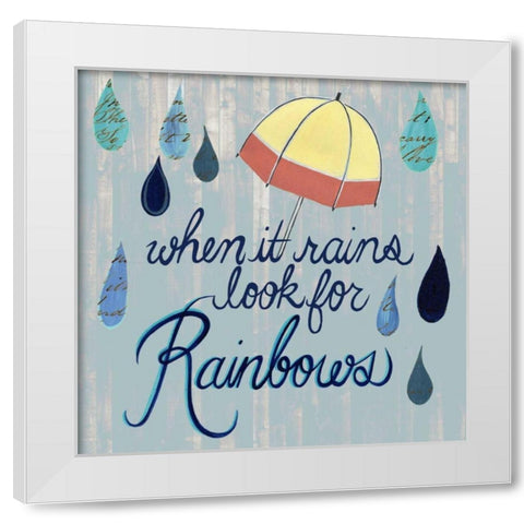 Rainy Day I White Modern Wood Framed Art Print by Popp, Grace