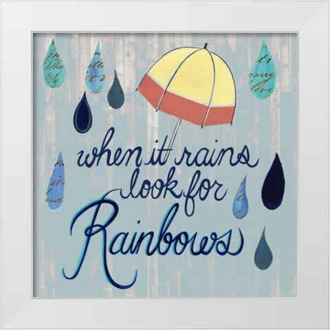 Rainy Day I White Modern Wood Framed Art Print by Popp, Grace