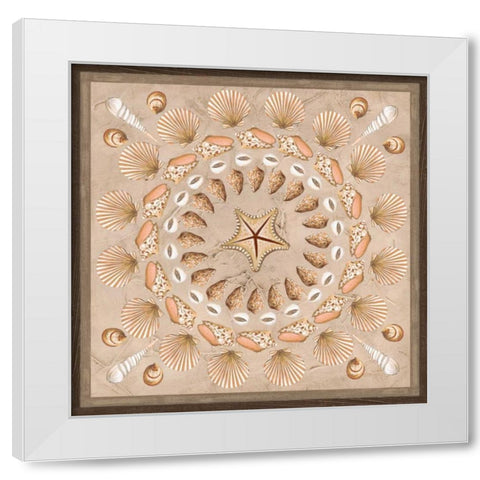 La Mer Medallions II White Modern Wood Framed Art Print by Vess, June Erica