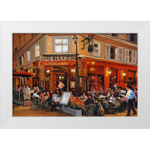 Bistro I White Modern Wood Framed Art Print by OToole, Tim