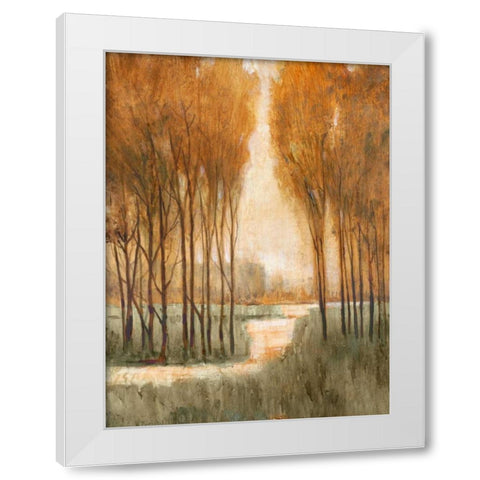 Golden Forest I White Modern Wood Framed Art Print by OToole, Tim