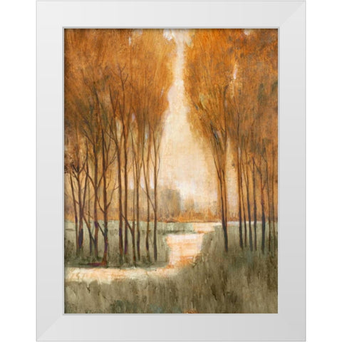 Golden Forest I White Modern Wood Framed Art Print by OToole, Tim