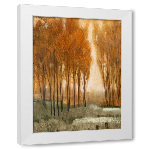 Golden Forest II White Modern Wood Framed Art Print by OToole, Tim