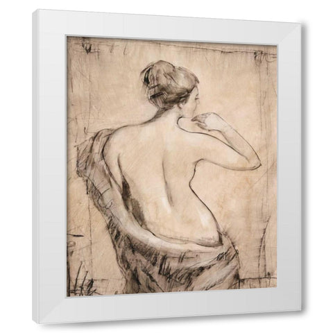 Neutral Nude Study II White Modern Wood Framed Art Print by OToole, Tim