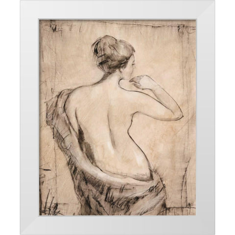 Neutral Nude Study II White Modern Wood Framed Art Print by OToole, Tim