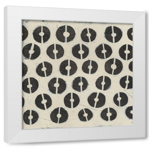 Tribal Patterns III White Modern Wood Framed Art Print by Vess, June Erica