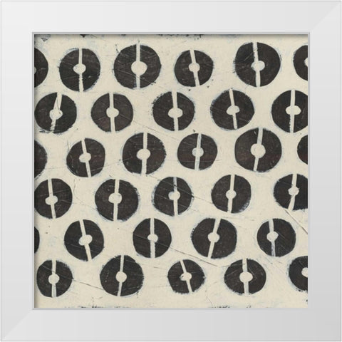 Tribal Patterns III White Modern Wood Framed Art Print by Vess, June Erica