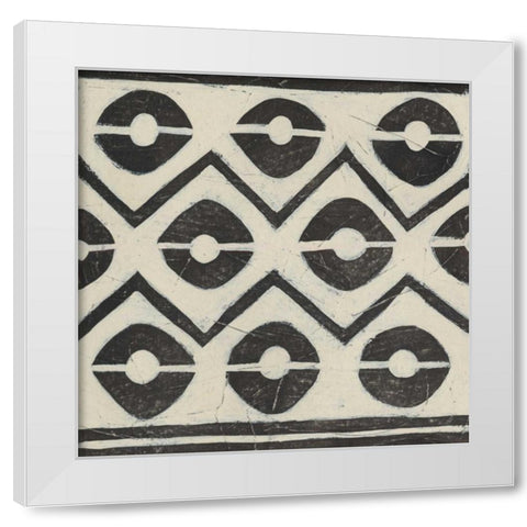 Tribal Patterns IV White Modern Wood Framed Art Print by Vess, June Erica