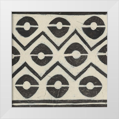Tribal Patterns IV White Modern Wood Framed Art Print by Vess, June Erica