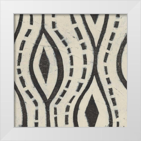 Tribal Patterns VIII White Modern Wood Framed Art Print by Vess, June Erica