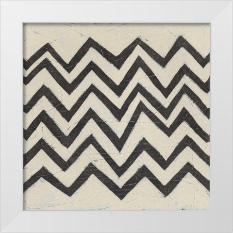 Tribal Patterns IX White Modern Wood Framed Art Print by Vess, June Erica