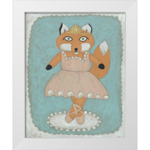 Ballerina Animal I White Modern Wood Framed Art Print by Zarris, Chariklia