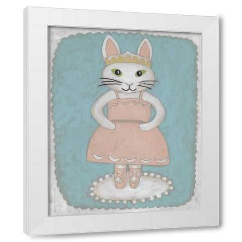 Ballerina Animal II White Modern Wood Framed Art Print by Zarris, Chariklia