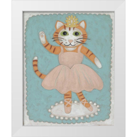 Ballerina Animal IV White Modern Wood Framed Art Print by Zarris, Chariklia