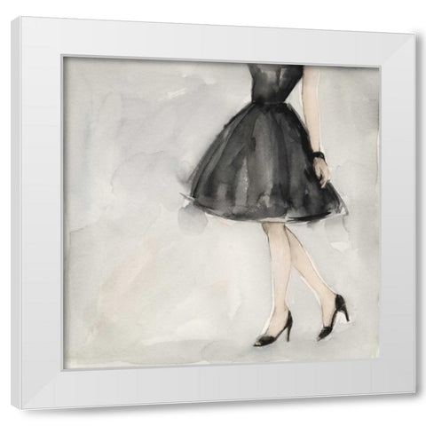 Little Black Dress II White Modern Wood Framed Art Print by Meagher, Megan