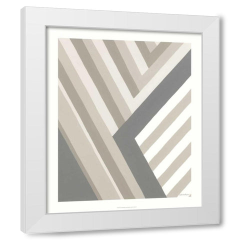 Neutral Rhythm I White Modern Wood Framed Art Print by Lam, Venna