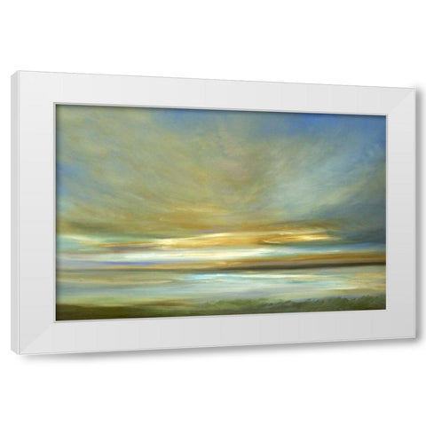 Light on the Dunes White Modern Wood Framed Art Print by Finch, Sheila