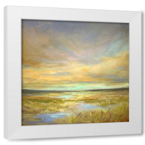 Morning Sanctuary White Modern Wood Framed Art Print by Finch, Sheila