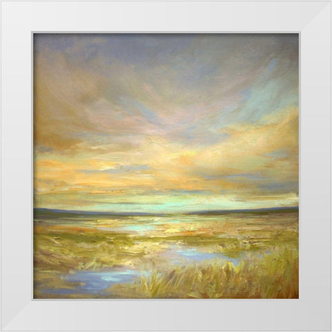 Morning Sanctuary White Modern Wood Framed Art Print by Finch, Sheila