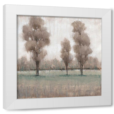 Shimmering Trees I White Modern Wood Framed Art Print by OToole, Tim