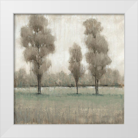 Shimmering Trees I White Modern Wood Framed Art Print by OToole, Tim