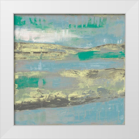 Cool Horizon I White Modern Wood Framed Art Print by Goldberger, Jennifer