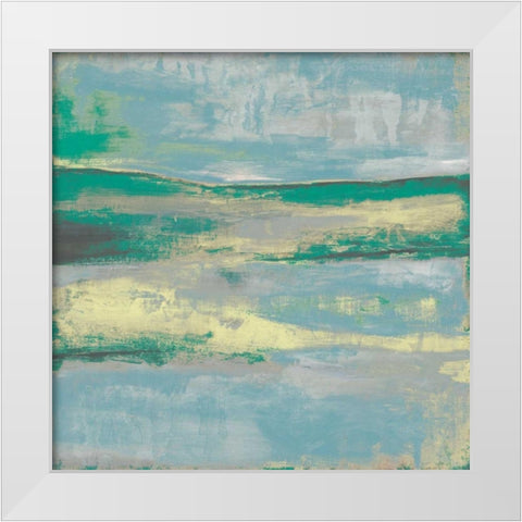 Cool Horizon II White Modern Wood Framed Art Print by Goldberger, Jennifer