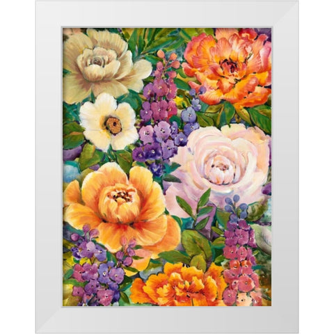 Flower Bouquet I White Modern Wood Framed Art Print by OToole, Tim