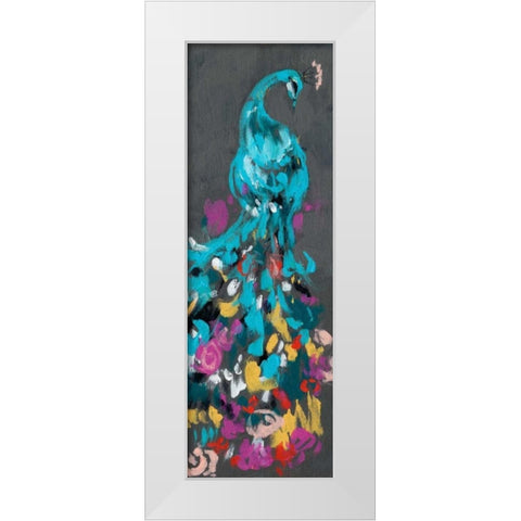 Flower Feathers I White Modern Wood Framed Art Print by Goldberger, Jennifer