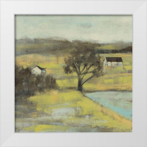 Pastoral Mist II White Modern Wood Framed Art Print by Goldberger, Jennifer